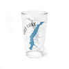 Clear glass featuring Yale Lake map, compass, and "Washington" text.