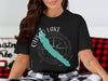 Black t-shirt with Otisco Lake map graphic and compass rose.