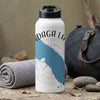 White water bottle with "Andaga Lake New York" and blue lake graphic.