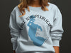 Light blue sweatshirt with Lake Tohopekaliga Florida map and compass graphic.