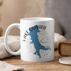 White mug with "Lake Quivira Kansas" text and lake outline.