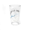 Clear glass pint with "Cherokee Lake" and Tennessee map design.