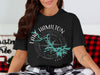Black t-shirt with Lake Hamilton Arkansas compass design and state outline.