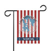 Lake Massabesic New Hampshire garden flag with red and white stripes and "The Smith Family."