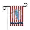 Garden flag with red and white stripes, Conneaut Lake map, and "The Smith Family."
