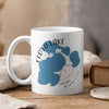 White mug with blue Floyd Lake shape and compass, "Minnesota" text.