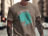 Taupe t-shirt with "Lake Hefner Oklahoma" text and map graphic.
