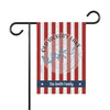 Red and white striped garden flag featuring Old Hickory Lake map and "The Smith Family" text.
