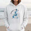 White hoodie with "Chain O' Lakes Illinois" and map graphic.
