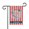 Garden flag with red and white stripes, Lake Lahontan map, and "The Smith Family" text.