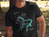 Black t-shirt with "Keystone Lake Oklahoma" and compass graphic.