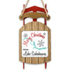 Merry Christmas from Lake Sakakawea ornament on a wooden sled.
