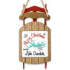 Sled ornament with a wooden frame displaying "Merry Christmas From Lake Ouachita".