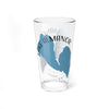 Glass with blue Lake Almanor map graphic and "LAKE ALMANOR CALIFORNIA" text.