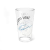 Glass pint glass with "Norris Lake" and a compass rose map design.
