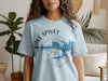Light blue t-shirt with "Lake Spivey Georgia" and a compass rose map graphic.