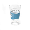 Clear glass with blue Manasquan Reservoir map and "NEW JERSEY" text.