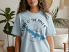 Light blue t-shirt with Lake O' the Pines map and compass graphic.